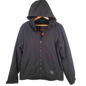 Hawke & Co Charcoal Hooded Windbreaker. MED. H103